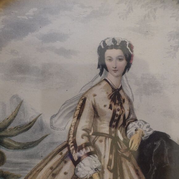 Leroy Imp Paris Oval Framed Print La Mode Illustree Bureaux Du Journal * - Picture 8 of 14